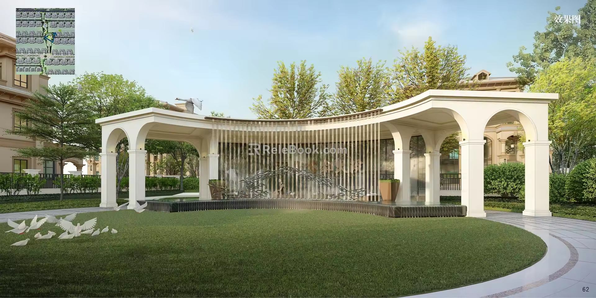 Modern Gallery Frame Special-shaped Landscape Gallery Frame Gallery Pavilion Creative Art Outdoor Bar Table Leisure Gallery Frame Landscape Structure Stone 3d model