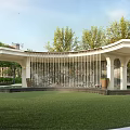 Modern Gallery Frame Special-shaped Landscape Gallery Frame Gallery Pavilion Creative Art Outdoor Bar Table Leisure Gallery Frame Landscape Structure Stone 3d model