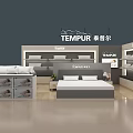 TEMPUR Store In Mall With Mattresses Pillows Display Shelves And Beds