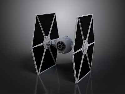 Star Wars TIE Fighter Spacecraft Detailed Model With Twin Ion Engine And Angular Wings 3d model
