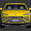 Yellow Luxury SUV Car With Streamlined Exterior Sporty Alloy Wheels And Glossy Reflection