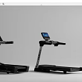 Modern Fitness Equipment Collection Featuring Exercise Bike Elliptical Trainer Treadmill And Dumbbell Rack