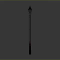 Traditional Street Lamp Structure With Ornate Top And Decorative Lamp Post