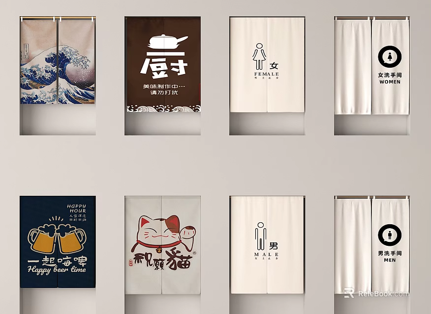 Creative Decorative Wall Hangings With Diverse Patterns Typography For Home Decor 3d model