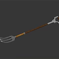 modern fork pitchfork fork shovel 3d model