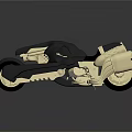 Sleek Black And Gold Motorcycle With Futuristic Design And Glossy Finish