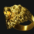 Lion Head Ring Lion Heart Ring Ring Jewelry 3d model