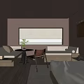 Modern Hotel Room Interior With King Bed Wooden Furniture Table Lamps And Wall Art