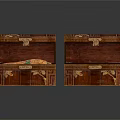 Vintage Wooden Storage Chests With Ornate Carvings And Decorative Metal Clasps