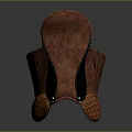 Brown Leather Sports Equipment Saddle with Black Accent and Quilted Pattern