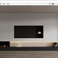 Modern TV background wall 3d model