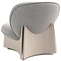 Stylish Modern Curved Soft Textured Fabric Leisure Chair For Cozy Home Living Room Daily Relaxation