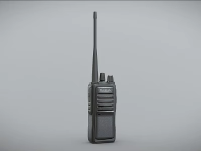 Black Handheld Walkie Talkie Two Way Radio For Mobile Digital Communication 3d model