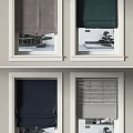 Various Roman Blinds With Different Colors And Styles For Home Window Decoration