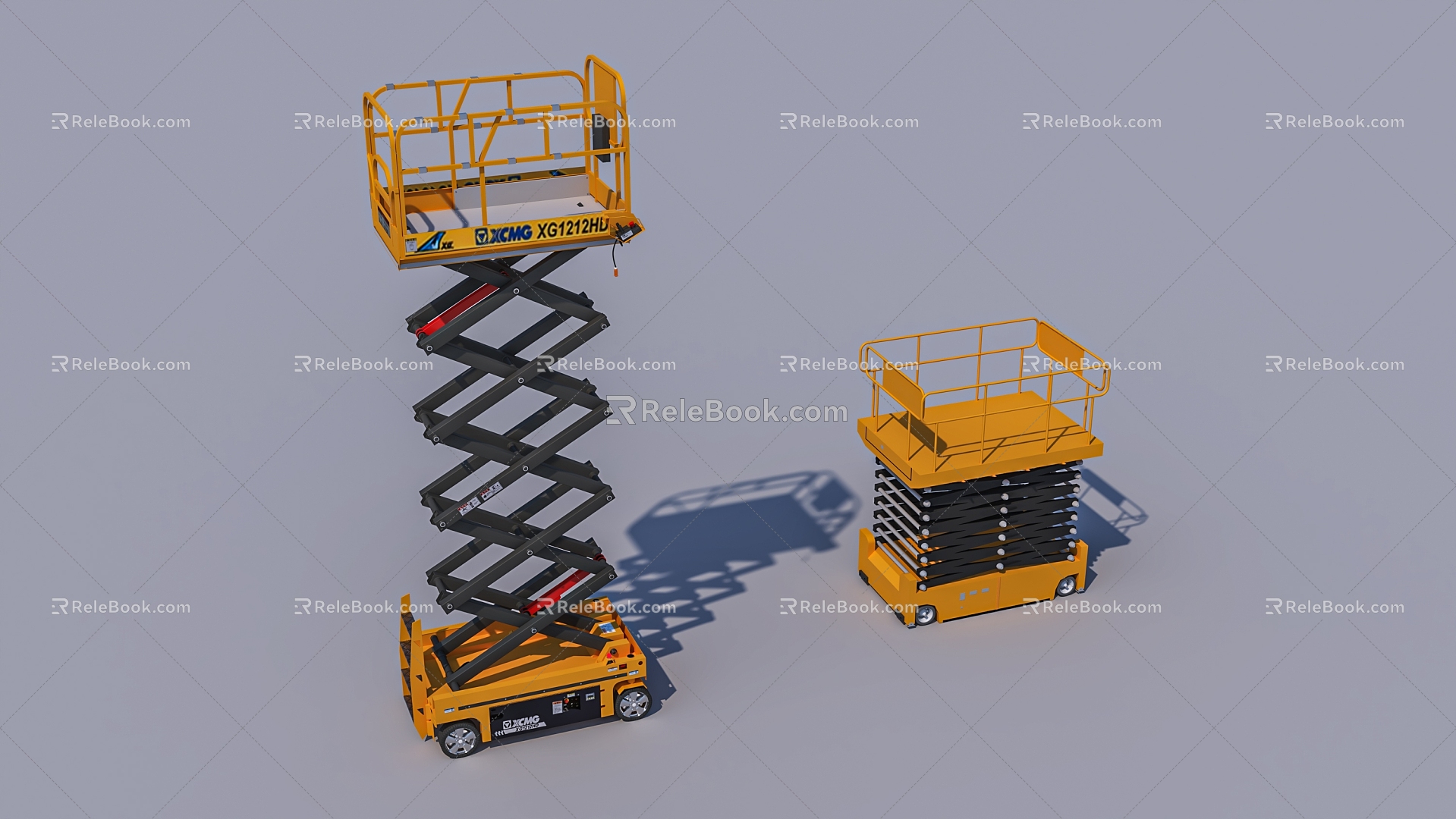 Lifting platform of aerial work platform truck 3d model