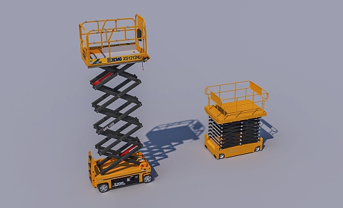 Lifting platform of aerial work platform truck 3d model