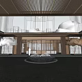 New Chinese Style Gate Champagne Gold 3d model