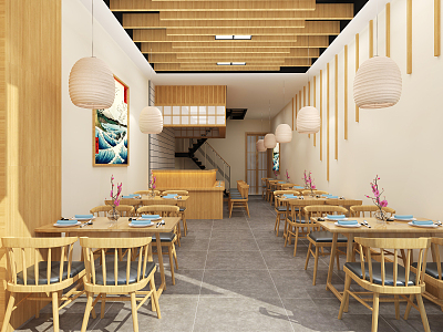 Nordic Restaurant Japanese Restaurant 3d model