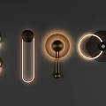 Modern Wall Lamps with Various Stylish Designs Brass Black Glass Elements for Home Decor