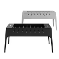 Black Foosball Table Play Equipment With Table Design Player Rods And Goal Nets
