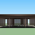modern pavilion gallery pavilion 3d model