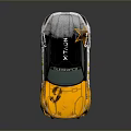 Yellow Worn Sports Car With Black Roof And SUPPERCE NITROMAX Decals