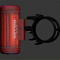 Red Handheld Portable Flashlight As Daily Electrical Appliance With Black Bracket And Bright LED Light