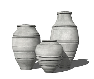 New Chinese Style Pottery Pot 3d model