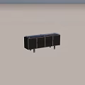 Modern TV Stand With Gray Cabinets Black Top And Silver Legs Design