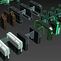 Assorted Industrial Mechanical Components With Black Silver And Green Elements