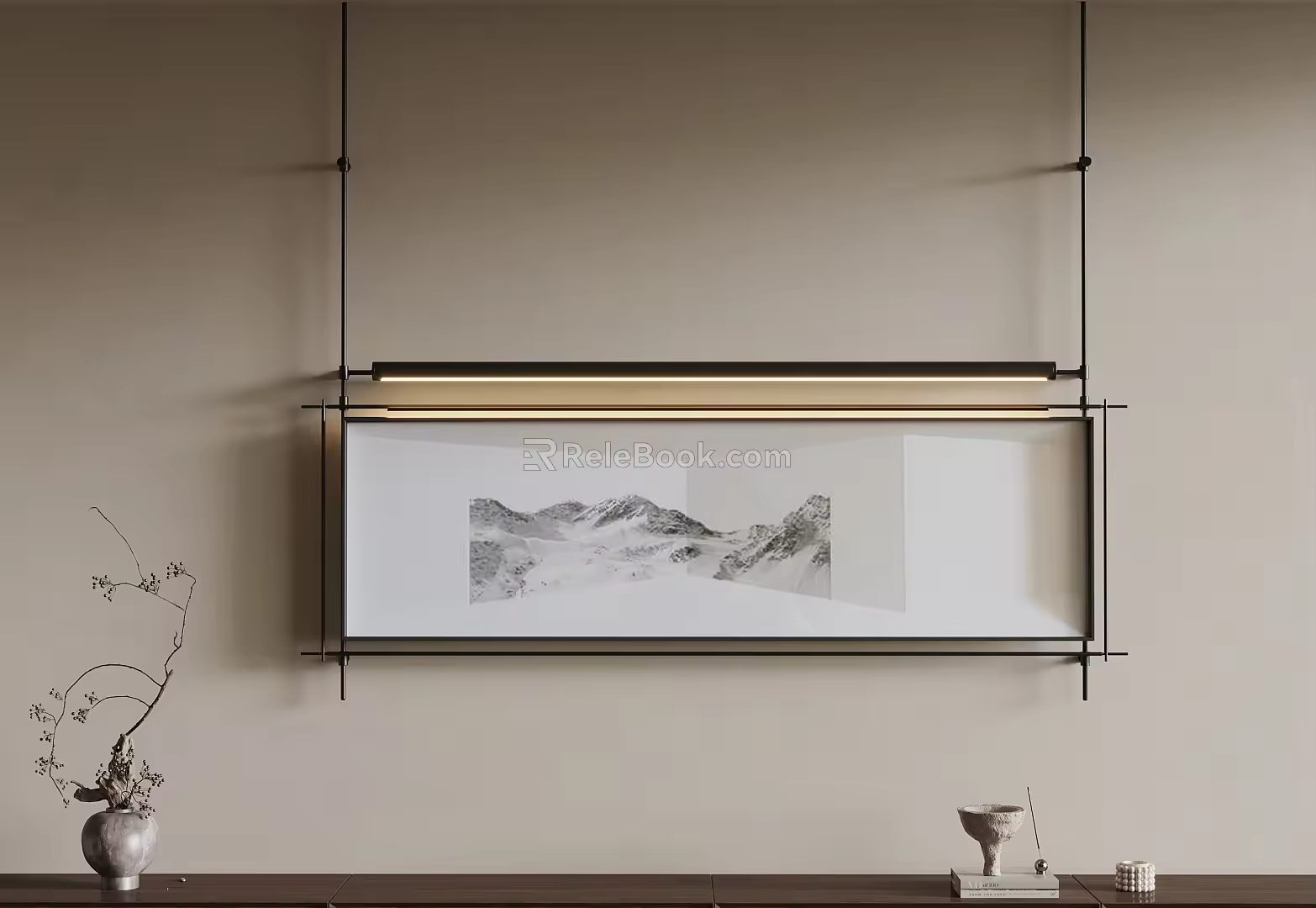 Middle Ancient Style Decorative Painting 3d model