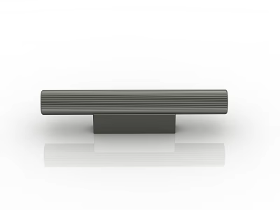 Contemporary Gray Striped Furniture Handle with Sturdy Base for Cabinets and Drawers 3d model