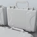 Four Beige Open Medical Cases for Portable Medical Devices Storage Supplies