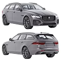 Gray Jaguar Estate Wagon With Sporty Design And Front Rear Exterior Styling Details