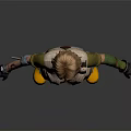 Blonde Female Human Character In Green Top Blue Shorts Yellow Shoes With Arm Guards Gloves