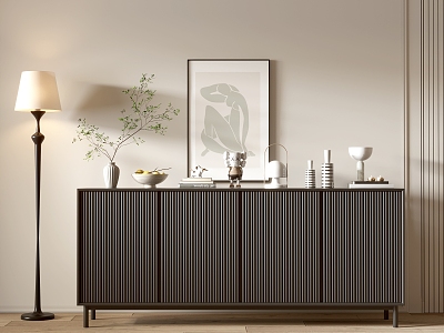 Modern Black Cabinet Whole Cabinet Sideboard Cabinet Balcony Cabinet Storage Cabinet Entrance Cabinet 3d model