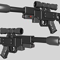 Cartoon Style Firearms Sniper Rifle Cartoon Military Theme Cartoon Style Sniper Rifle 3d model