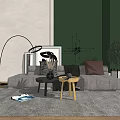Modern Sofa Coffee Table Combination Simple Sofa Coffee Table Combination 3d model