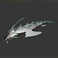 Detailed Orange Spiked Streamlined Game Movie Character 3D Model Design