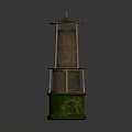 Traditional Architectural Decorative Multi layer Lantern Structure with Green Base and Brown Frame
