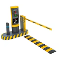 Public Parking Payment System With Control Machine Barrier Gate And Ground Sensor Coil 3d model