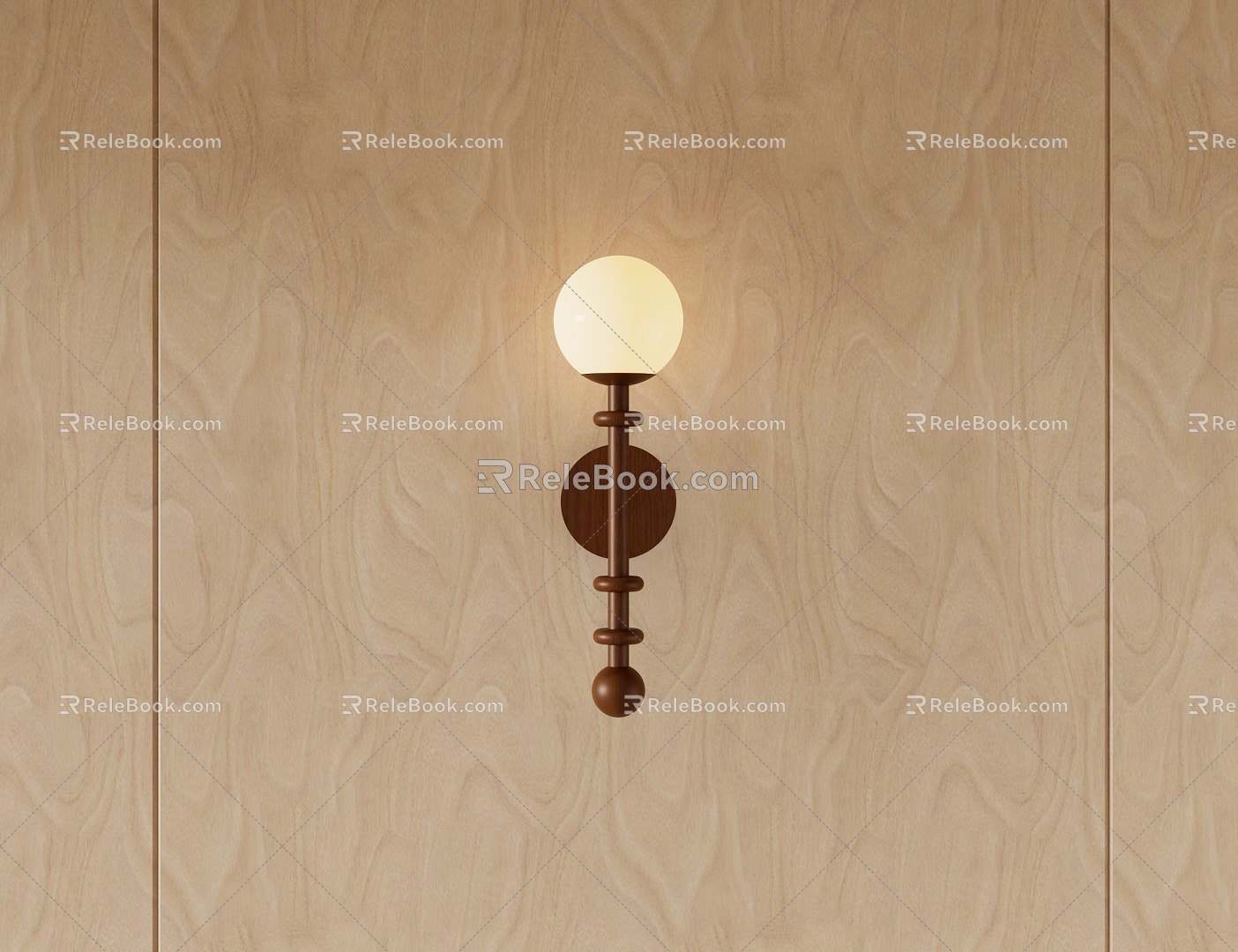 Wall lamp round 3d model