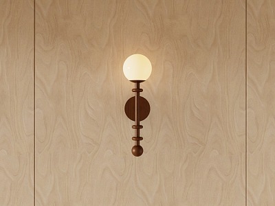 Wall lamp round 3d model