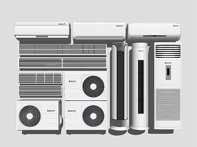 Sansui Air Conditioners and Fans with Various Styles and Different Types 3d model