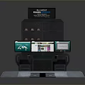 AI Talent Exhibition Stand With Multi Layer Shelves Screens And World AI Summit Base