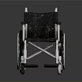 Black Mobility Wheelchair With Metal Frame And Armrests Support