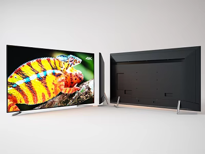 Modern Smart Television With Vivid Color Display And Sleek Back Panel Design 3d model