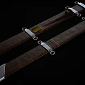 Traditional Medieval Weapon Set Including Long Sword Dagger With Leather Sheath And Wooden Handle