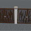 Building Exterior Wall With White Surface Metal Gate And Decorative Fence Design Under Sky