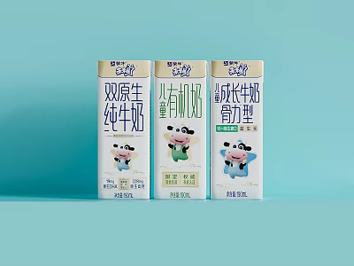 Children's Milk Mengniu Future Star 3d model